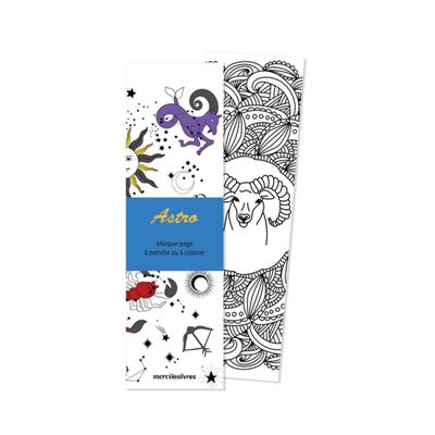 Astro - Marque-pages à peindre ou à colorier