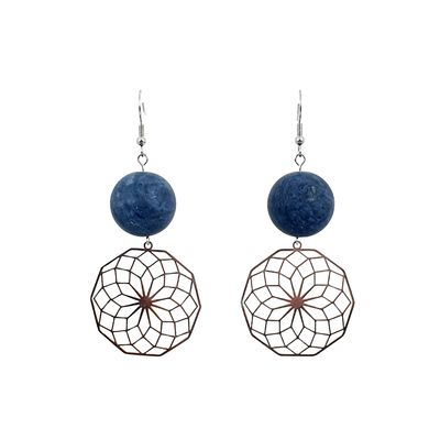 Boucles d'Oreilles - Dumortiérite - 20 mm