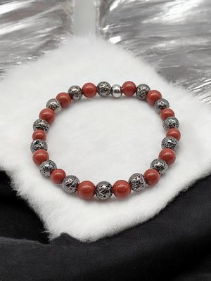 Bracelet jaspe rouge 6mm
