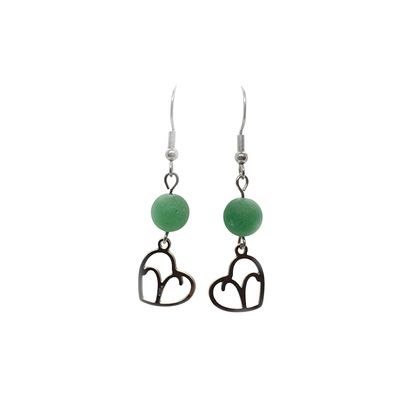 Boucles d'oreilles Astro - Bélier - Aventurine verte mat
