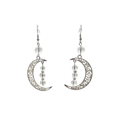 Boucles d'Oreilles - cristal de roche  - 6 et 8 mm