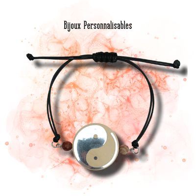Bracelet Yin Yang personnalisable