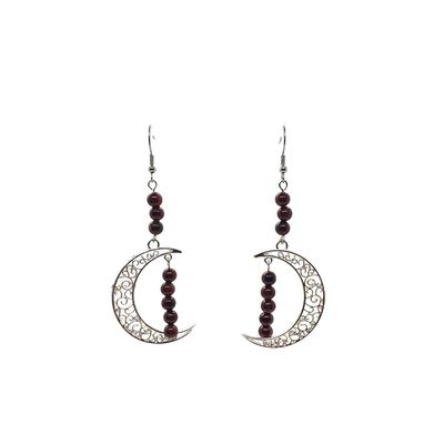 Boucles d'oreilles - Grenat - 6 mm