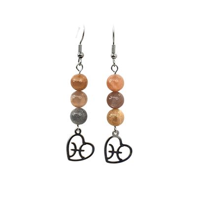 Boucles d'oreilles Astro - Poisson - Pierre de lune