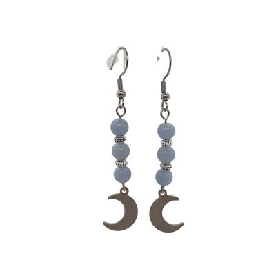 Boucles d'Oreilles Angélite - 6 mm