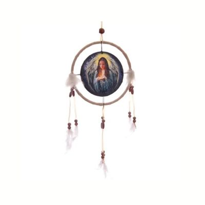 Attrape-rêves blanc Ange - 16 cm