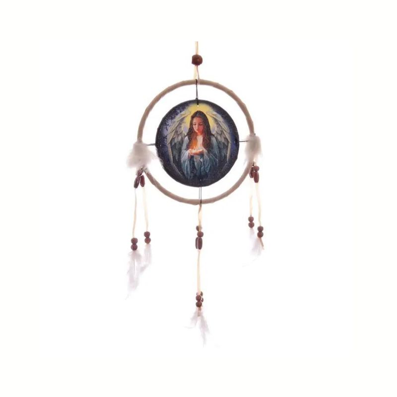 Attrape-rêves blanc Ange - 16 cm