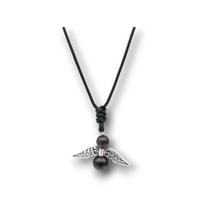 Collier Ange et perles d'Ébène