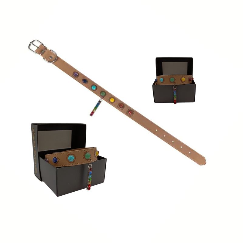 Collier chien 7 chakras