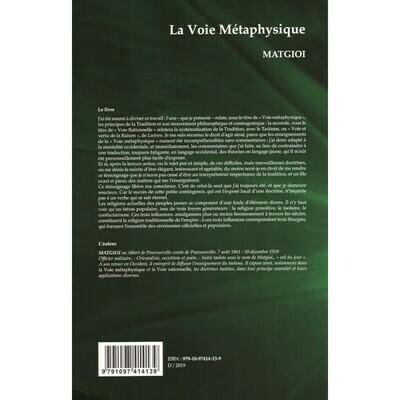 La voie Métaphysique - Matgioi - Livre