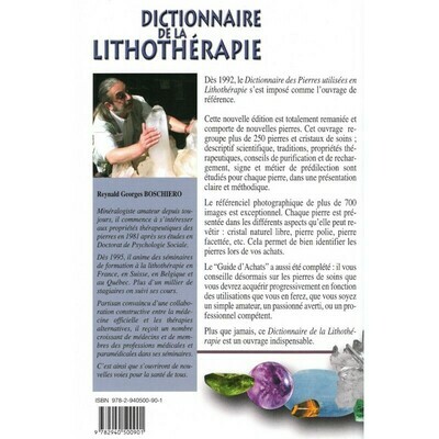 Dictionnaire de la lithothérapie - Reynald Georges Boschiero - Livre