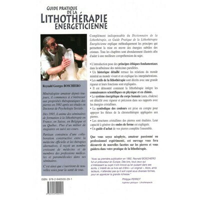Guide pratique de la Lithothérapie énergéticienne - Reynald Georges Boschiero - Livre
