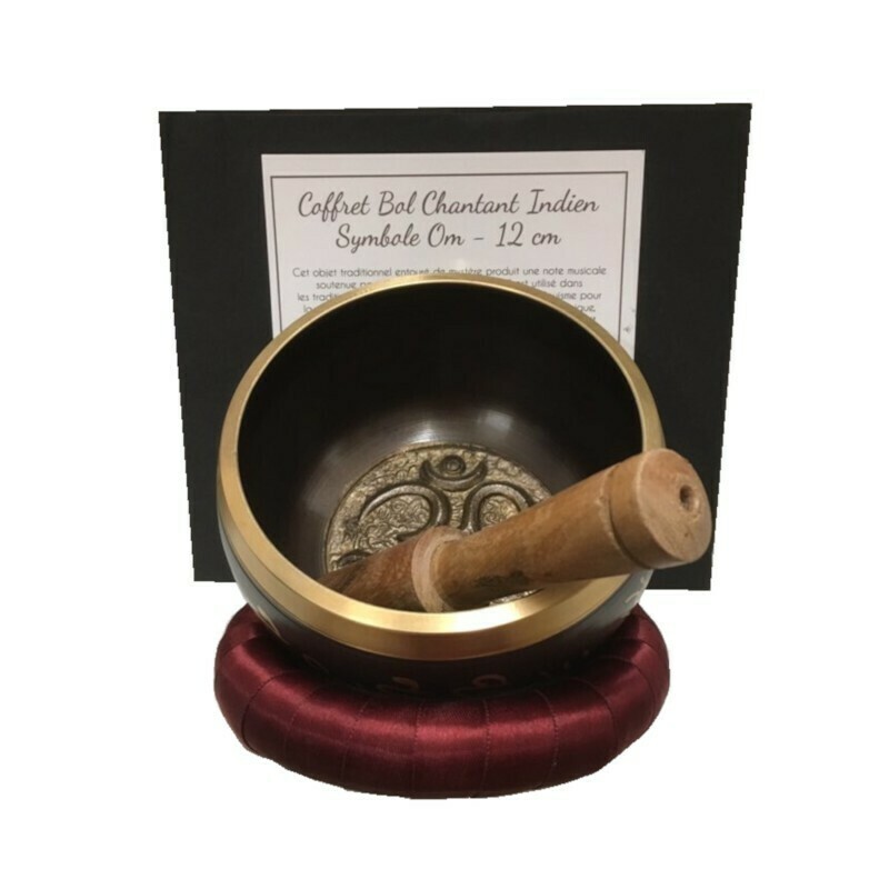 Set bol chantant avec Ôm - Noir et or
