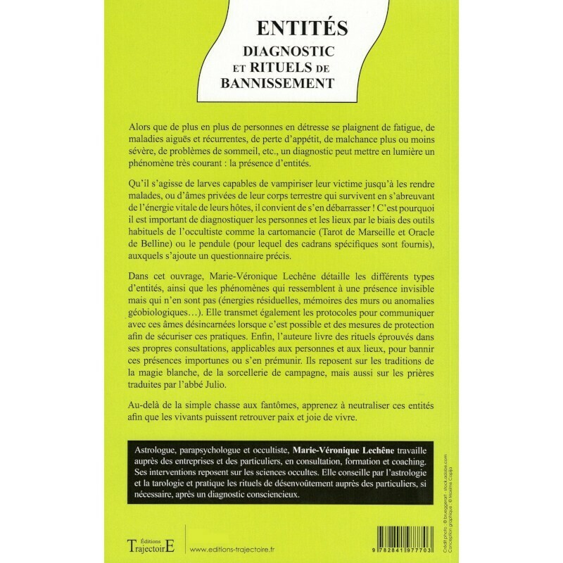 Entités, diagnostic et rituels de bannissement