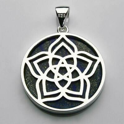 Pendentif Fleur de venus avec Lapis Lazuli