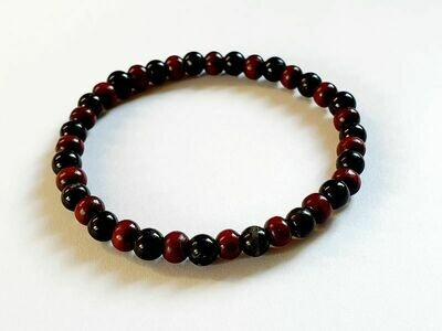 Bracelet tourmaline noire 6 mm