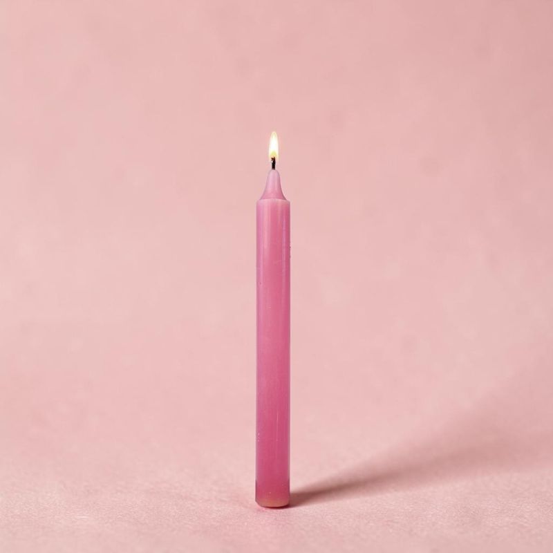 Bougie Rose – Dimension : Hauteur : 22 cm Poids : 60 gr