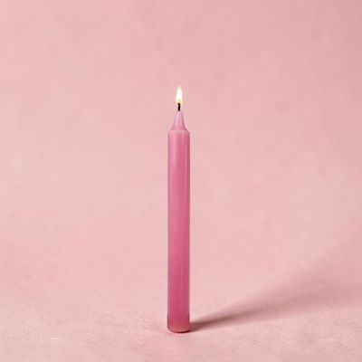 Bougie Rose – Dimension : Hauteur : 22 cm Poids : 60 gr