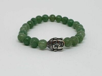 Bracelet aventurine verte facettée, 6mm