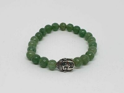 Bracelet aventurine verte facettée, 6mm