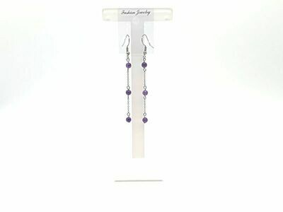 Boucles d'oreilles améthyste, 4,5 mm