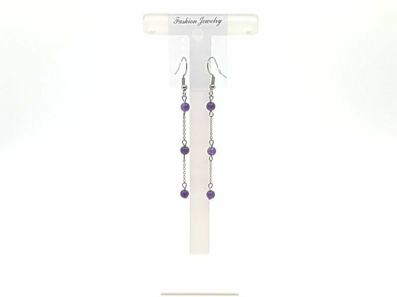 Boucles d'oreilles améthyste, 4,5 mm