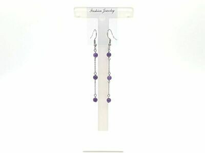 Boucles d'oreilles améthyste, 4,5 mm