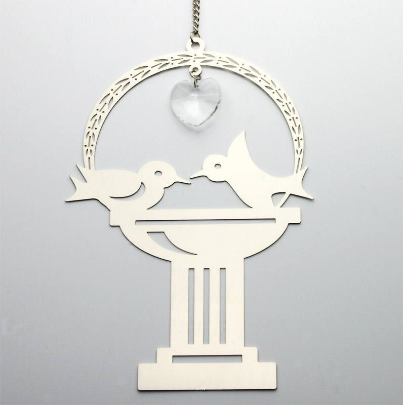 Décoration de fenêtre - Couple oiseaux Décoration de fenêtre - Couple oiseaux