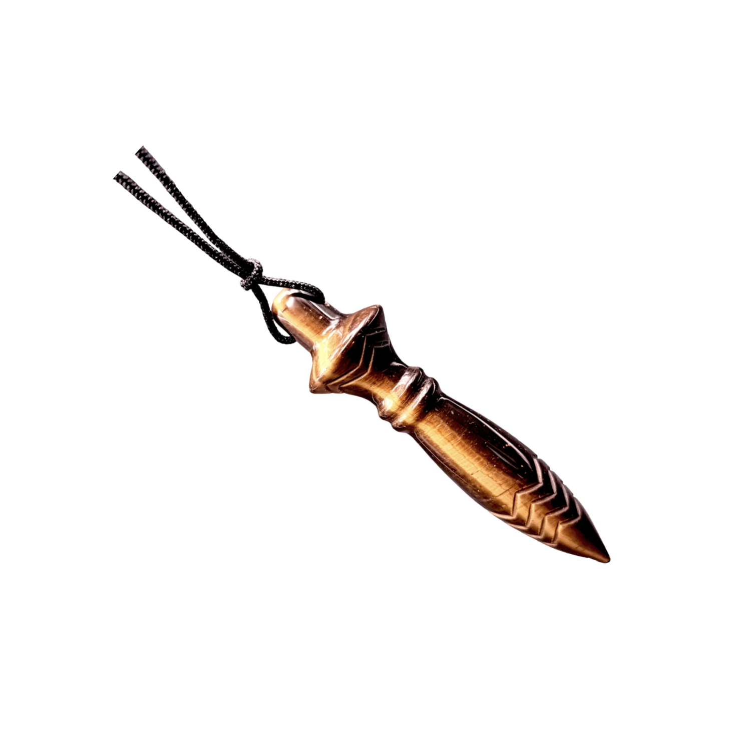 Pendule Thot en oeil de tigre - 8 cm