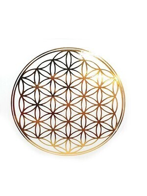 Fleur de vie dorée - 9 cm