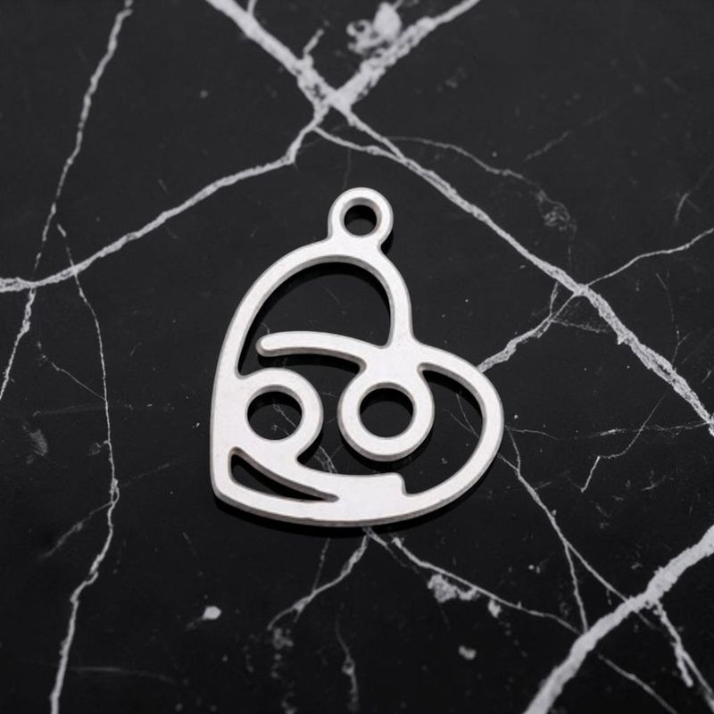 Pendentif acier inoxydable signe cancer