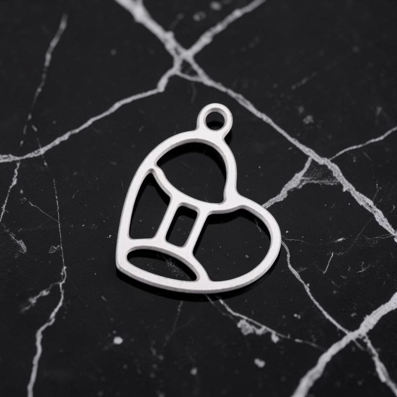 Pendentif acier inoxydable signe Gémeaux