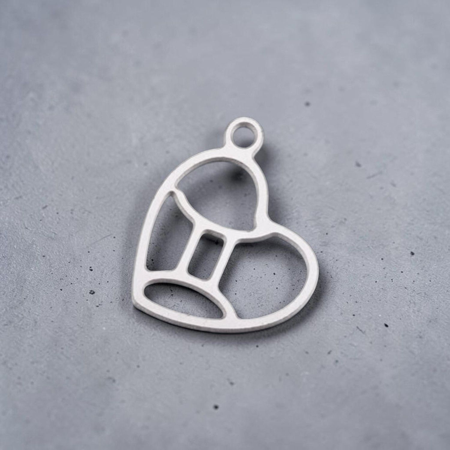 Pendentif acier inoxydable signe Gémeaux