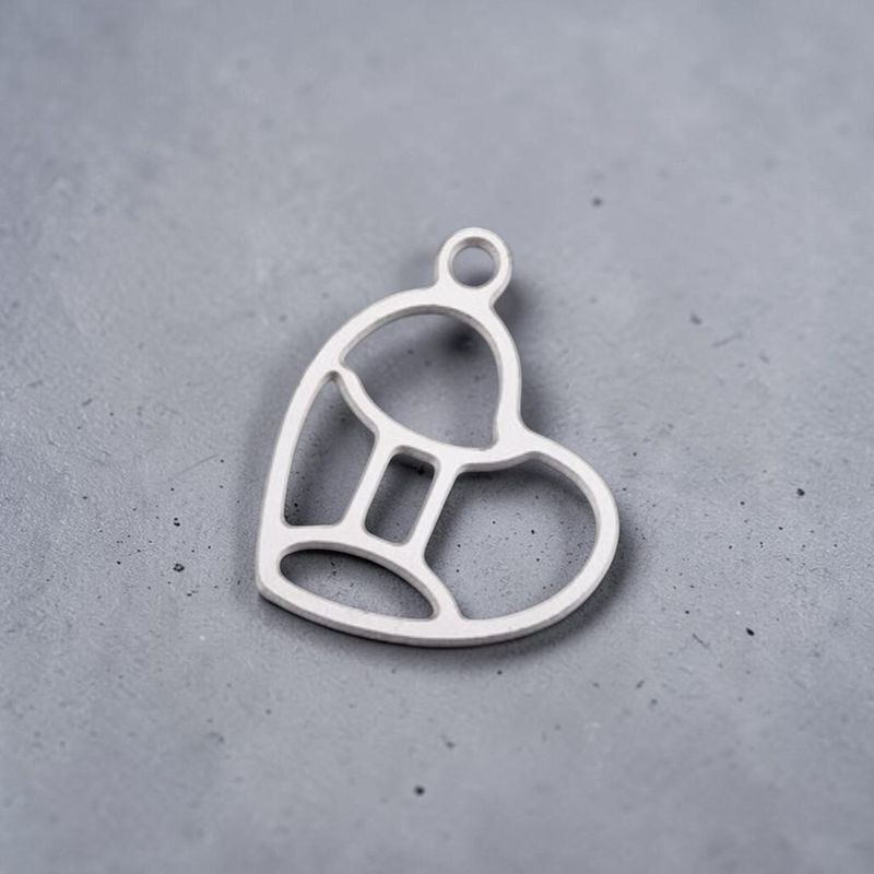 Pendentif acier inoxydable signe Gémeaux