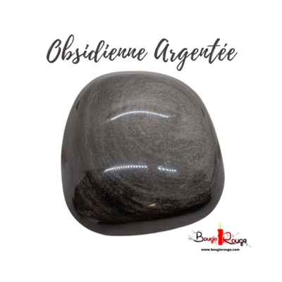 Grand Galet d'Obsidienne argentée