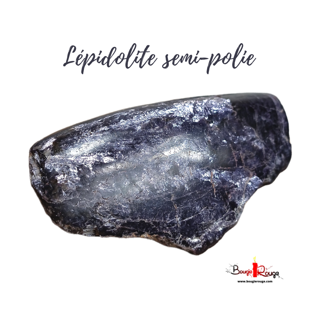 Lépidolite à reflets d'argent - 362 gr