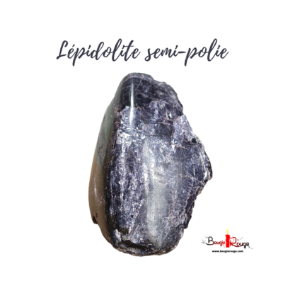 Lépidolite à reflets d'argent - 362 gr
