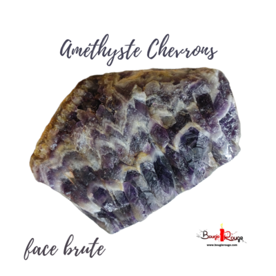 Améthyste chevron - semi polie - 930gr