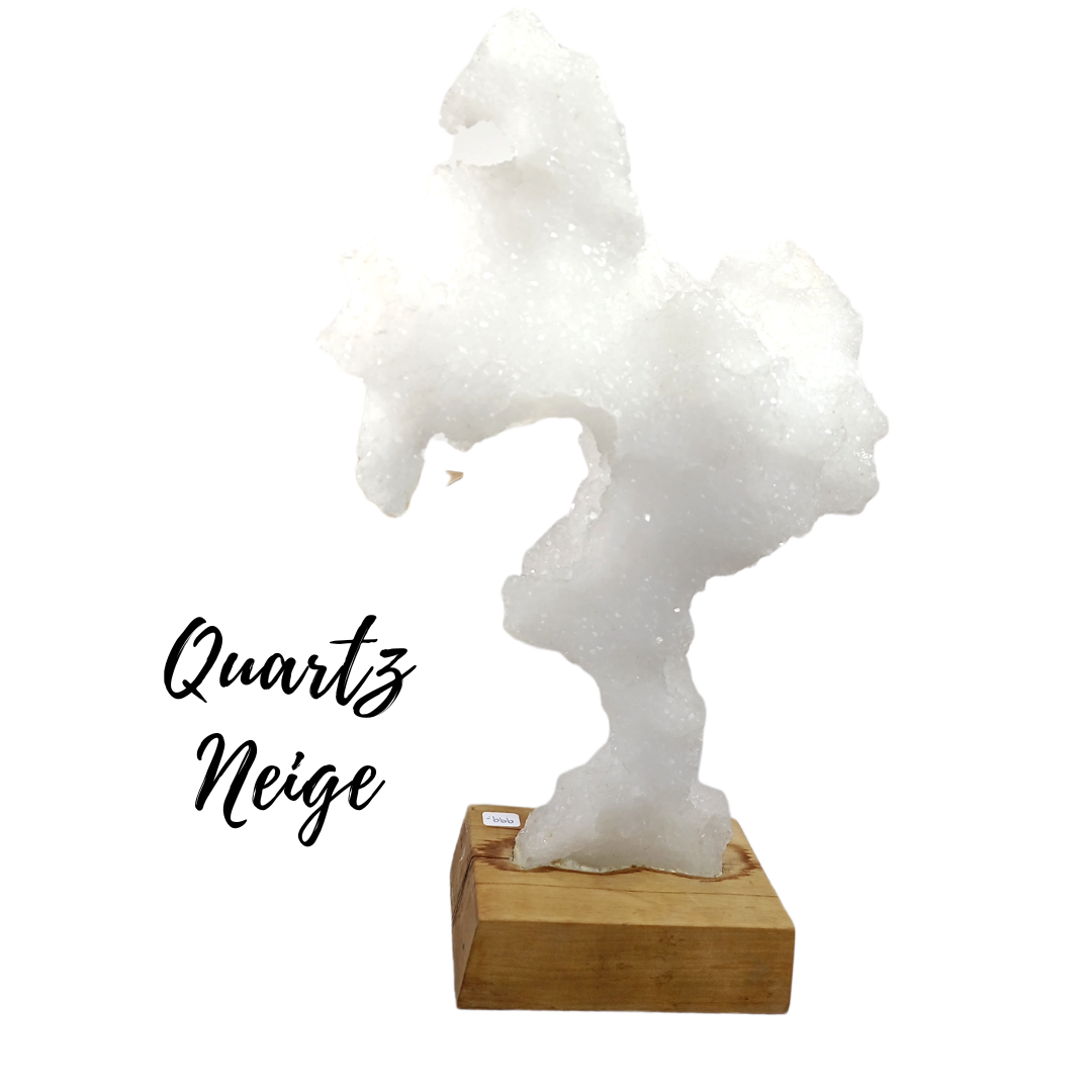 Quartz Neige sur socle - 2186 gr Quartz Neige sur socle - 2186 gr