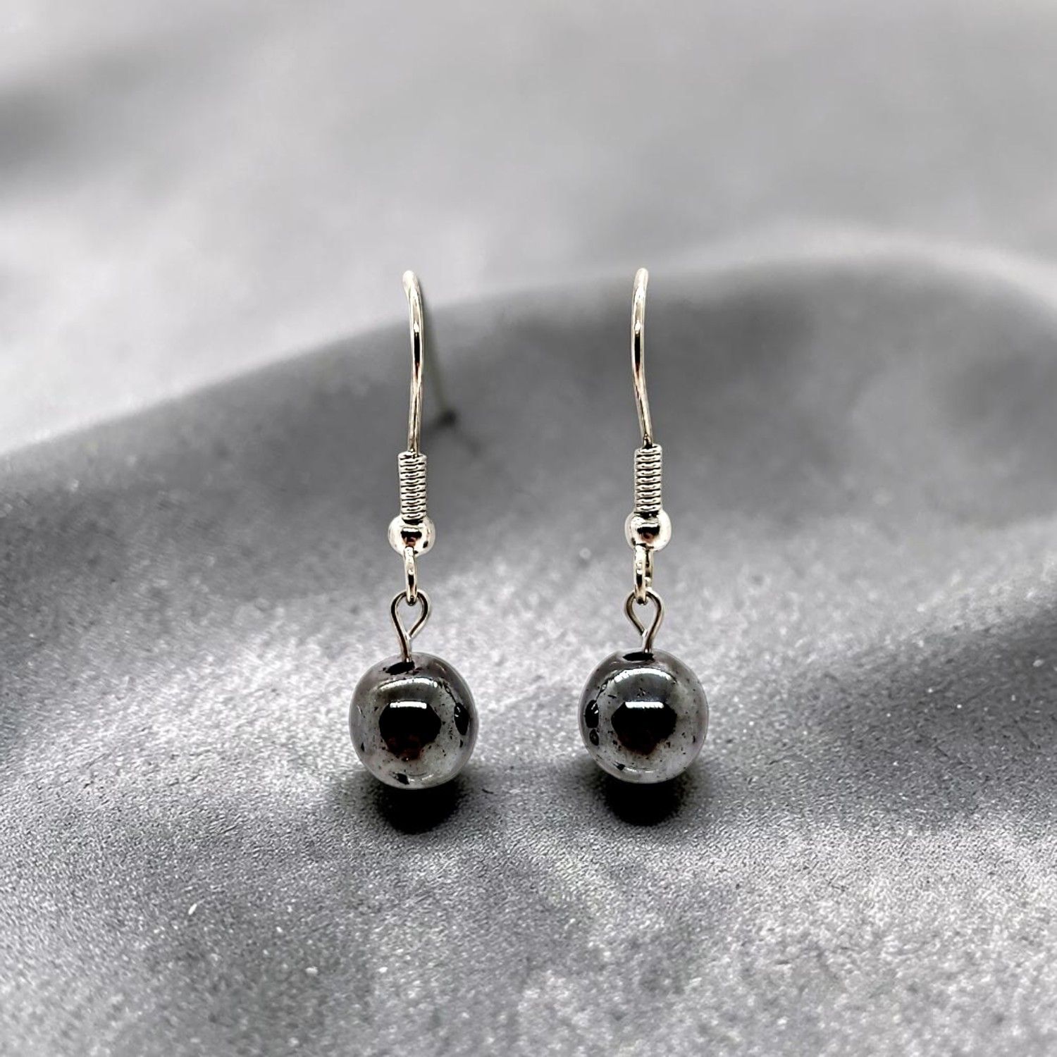 Boucles d'oreilles - Hématite