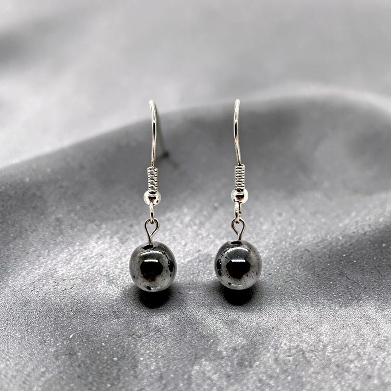 Boucles d'oreilles - Hématite