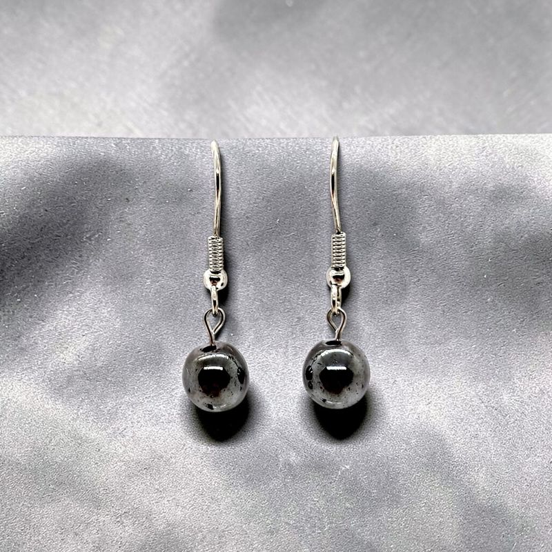 Boucles d'oreilles - Hématite