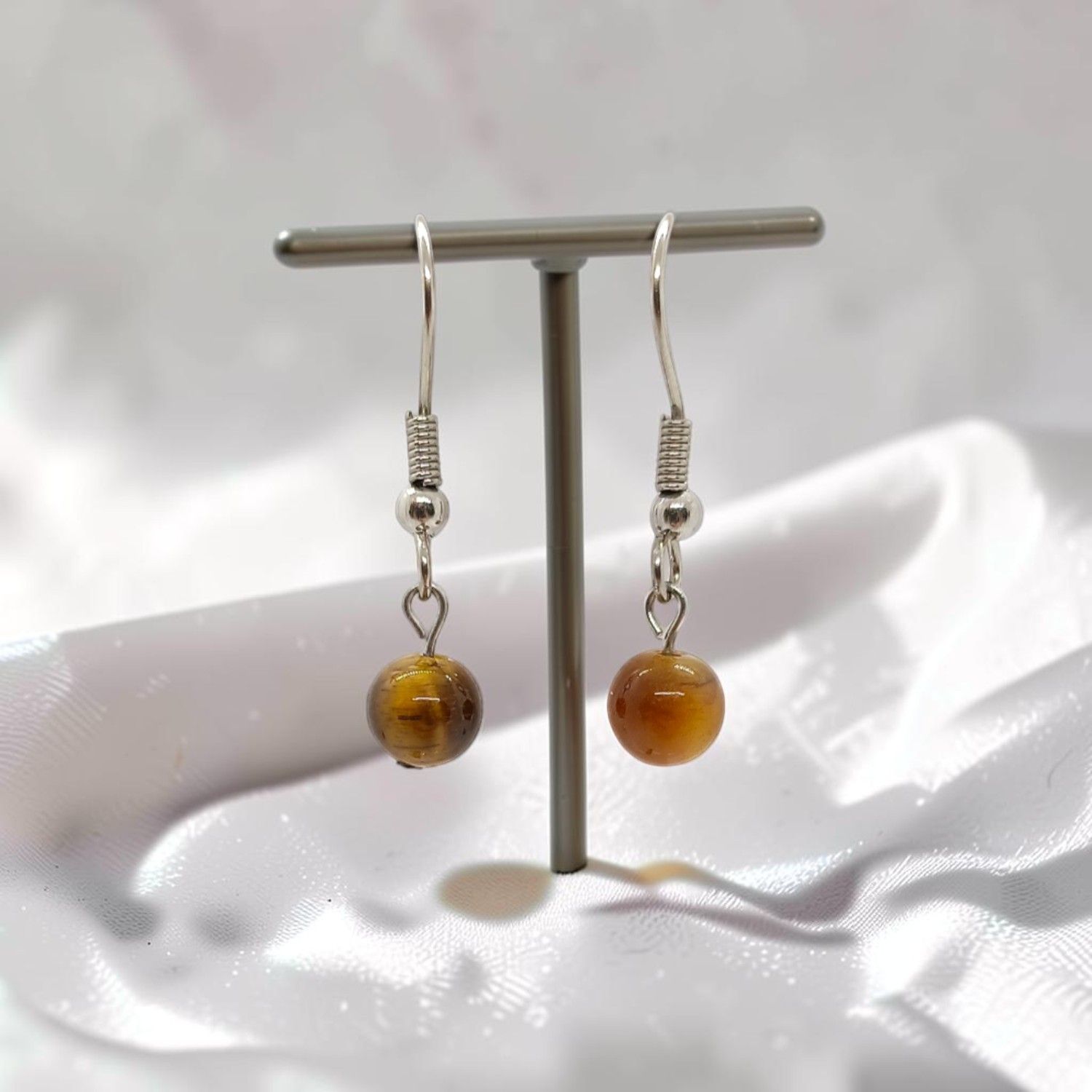Boucles d'oreilles - Oeil de Tigre Boucles d'oreilles - Oeil de Tigre