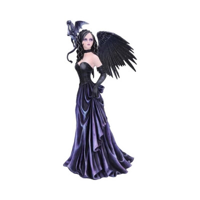 Fia - Fée gothique avec dragonnet - 56 cm