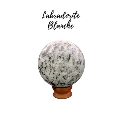 Sphère de Labradorite blanche - 1172gr