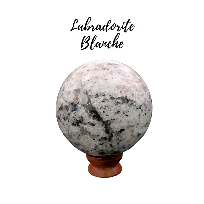 Sphère de Labradorite blanche - 1558gr