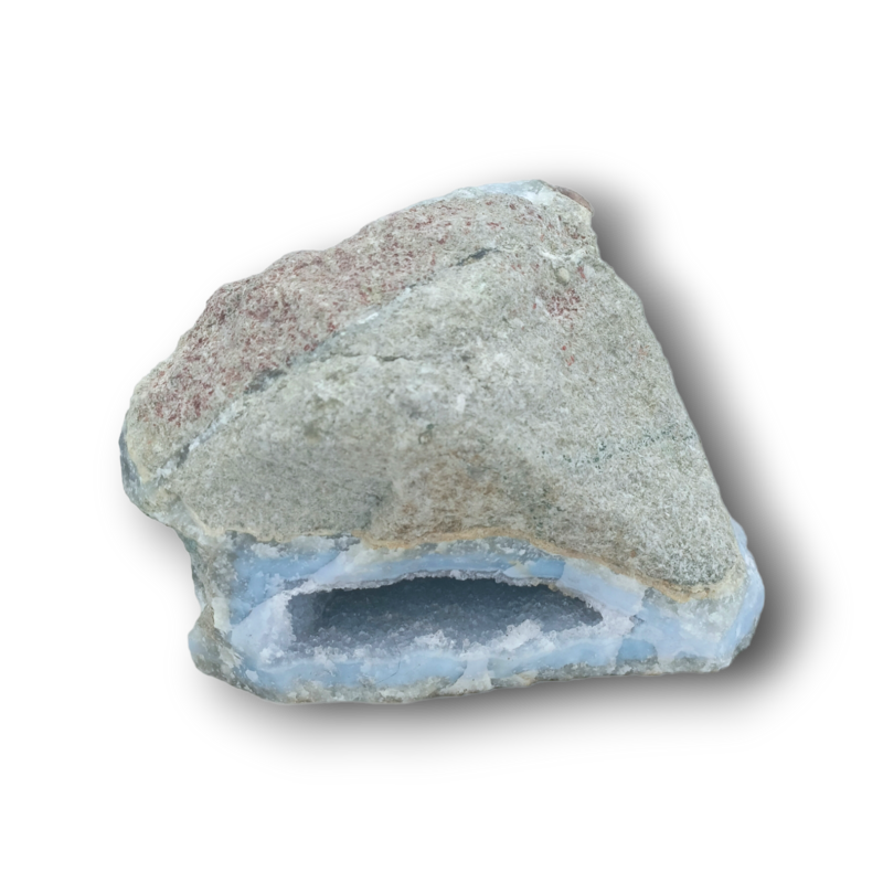 Calcédoine bleue brute - 608gr
