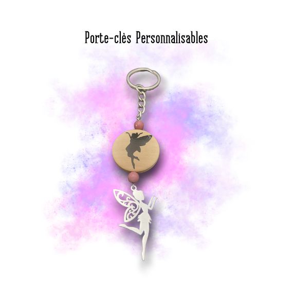 Porte-clés Fée dansant personnalisable Porte-clés Fée dansant personnalisable