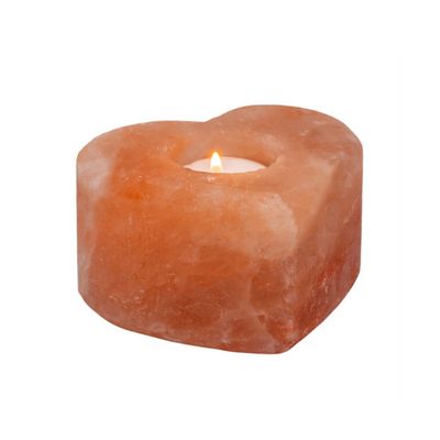 Photophore en Cristal de Sel de l’Himalaya – Forme Cœur