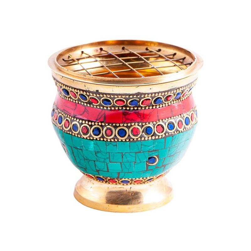 Brûleur d'encens avec insert en maille Brûleur d'encens avec insert en maille